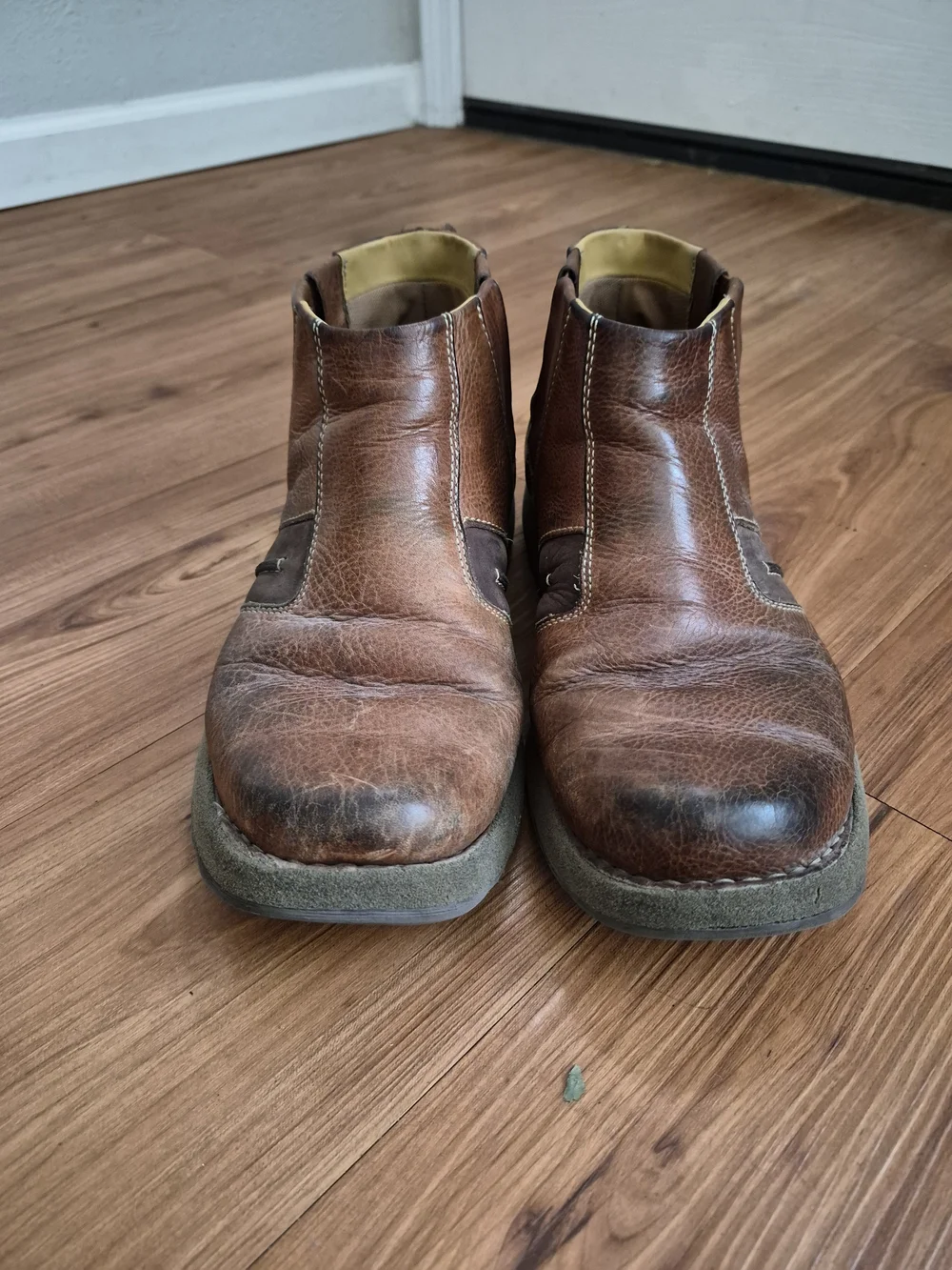 Dr. Martens Rare Vintage Brown Leather Pull-on Chukka Boots Size 11